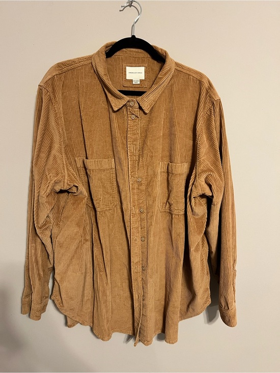 American Eagle Outfitters Tops - American Eagle Corduroy Button Down Jacket/Shirt in Camel Brown | Women’s XXL